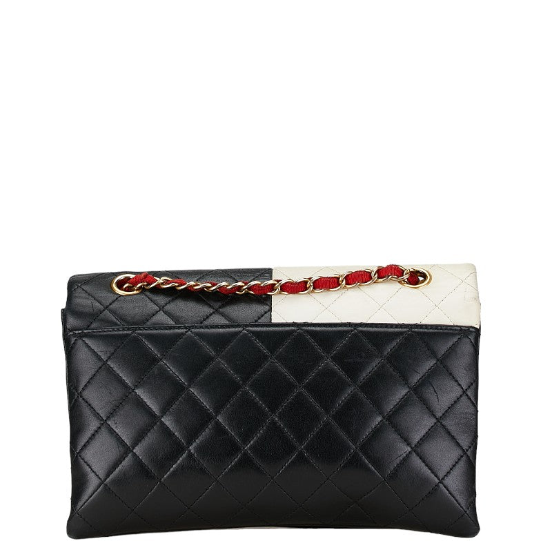 Chanel Colorblock Pagoda Flap Bag Leather Shoulder Bag in Good condition