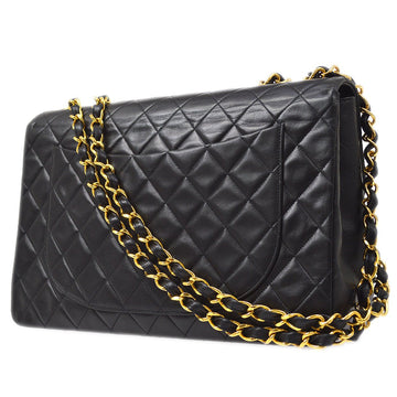 CHANEL? 1994-1996 Black Lambskin Classic Flap Maxi AK16613e