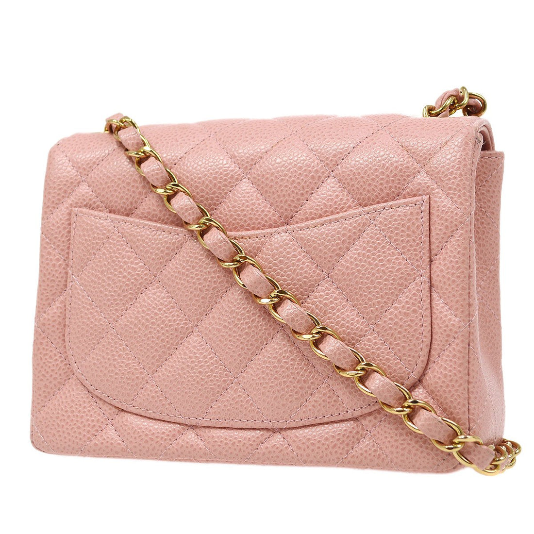 Chanel? 2003 Pink Caviar Classic Square Flap Mini 70787