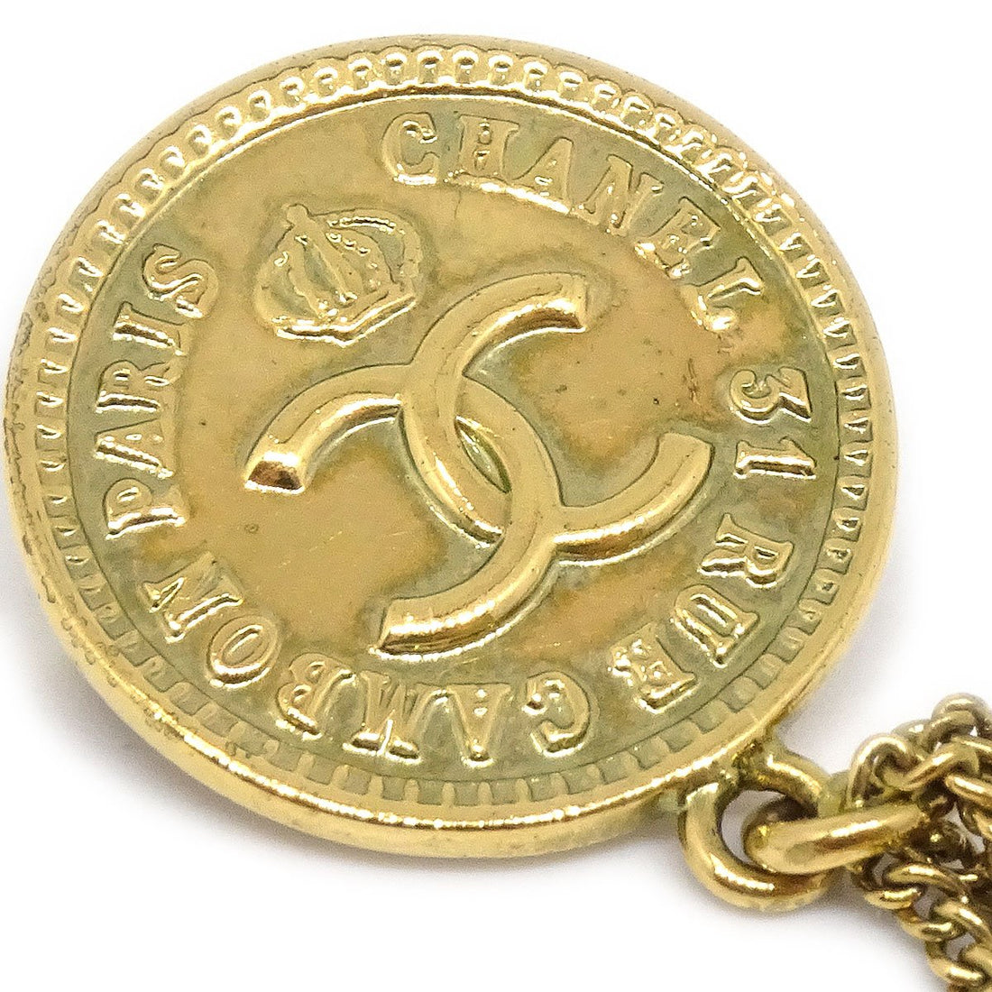 CHANEL Bag Brooch Gold 94A 60865