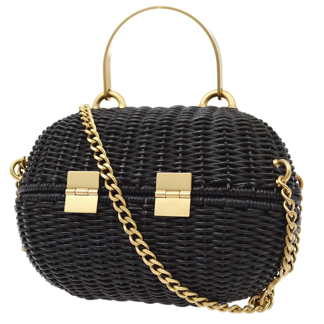 CHANEL * 2004 Woven Wicker Love Basket Bag