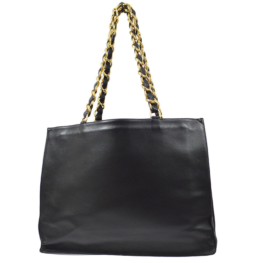 CHANEL 1994-1996 Black Lambskin XL Tote Bag 71208