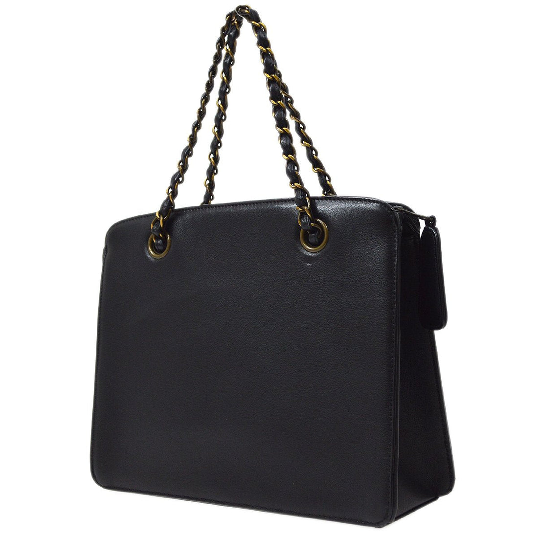 CHANEL 1997-1999 Chain Hand Bag Black 82578