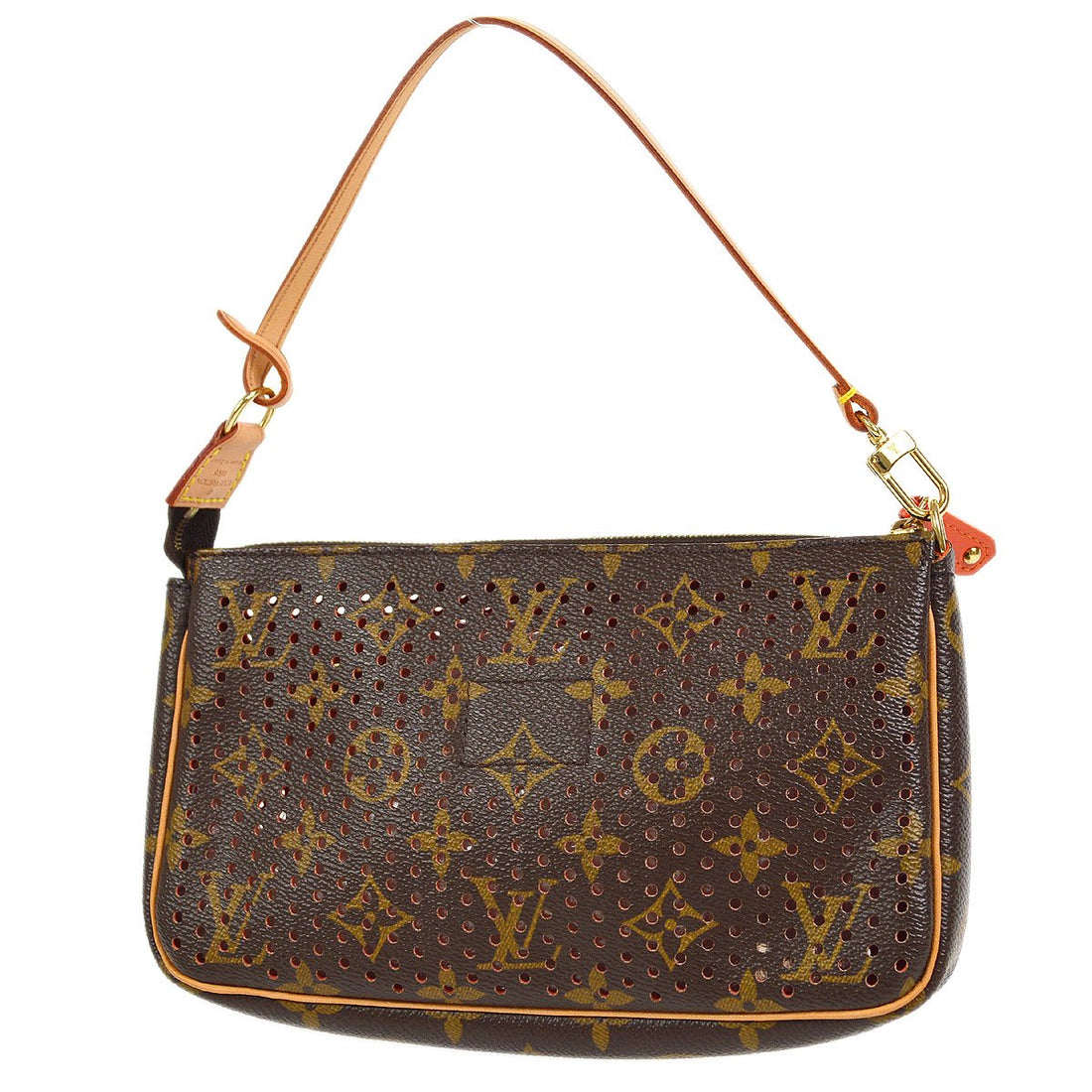 LOUIS VUITTON? 2006 POCHETTE ACCESSOIRES MONOGRAM PERFO ORANGE M95185 62763