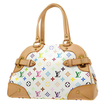 LOUIS VUITTON? 2011 CLAUDIA HAND BAG WHITE MONOGRAM MULTI M40193 83898