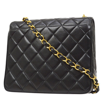 Chanel? 1994-1996 Black Lambskin Straight Flap 83888