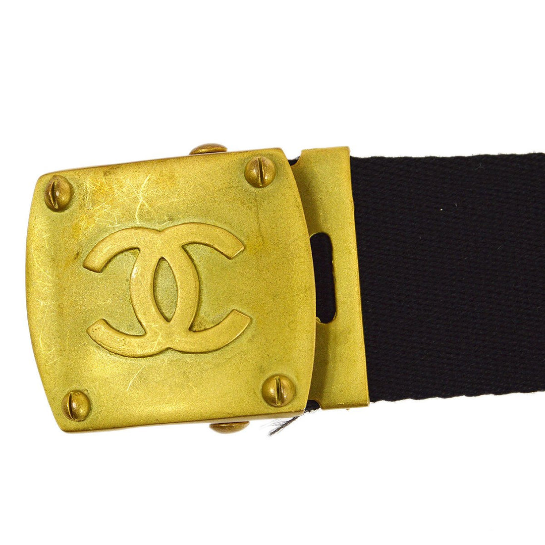 CHANEL? 1994 Logo GI Belt #75 93437