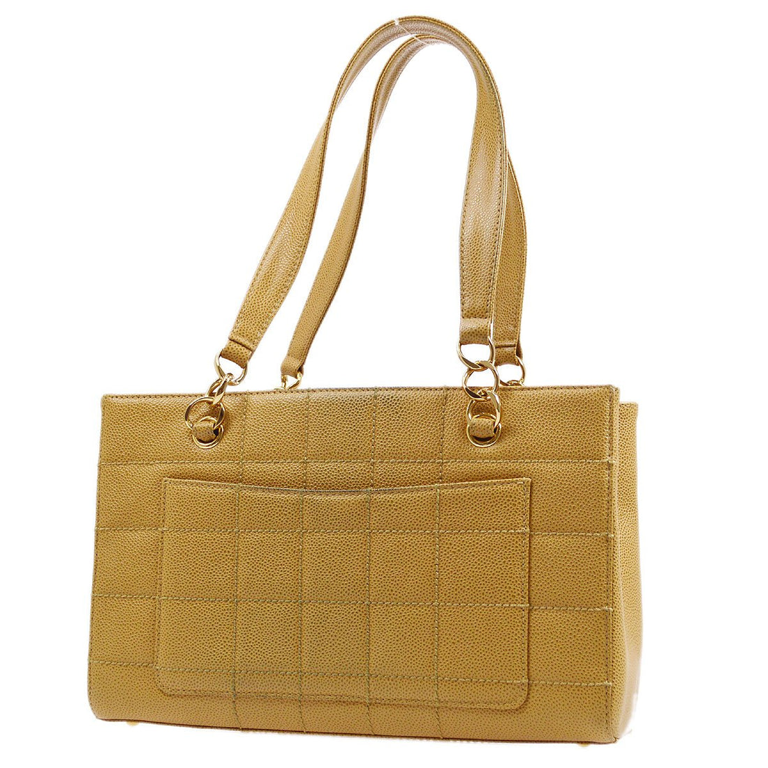 CHANEL 2001-2003 Beige Caviar Wild Stitch Tote