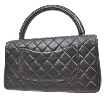 Chanel? 1994 Classic Flap Top Handle Bag Medium Black Lambskin 41952