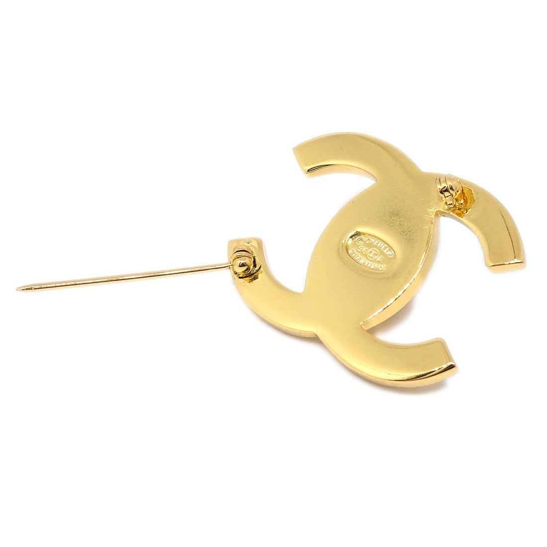 CHANEL Turnlock Brooch Gold 96A 01141