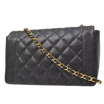 CHANEL 1994-1996 Black Caviar Diana Medium 43545