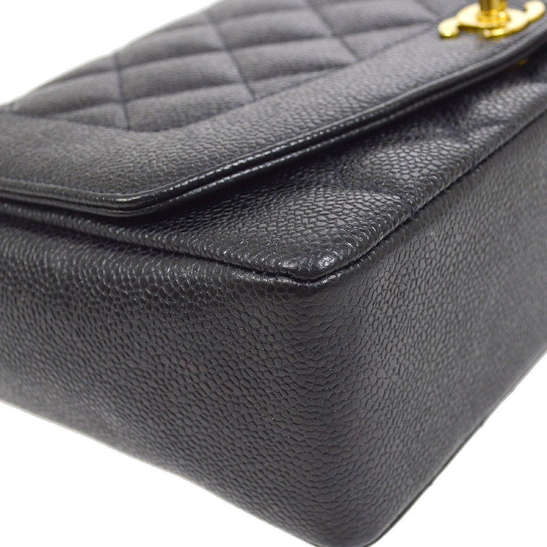 CHANEL 1994-1996 Black Caviar Diana Medium 43545