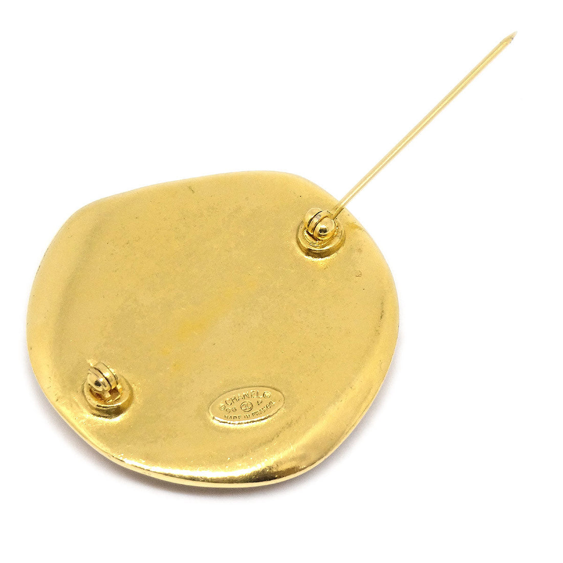 CHANEL 1996 Brooch Pin Gold 13247