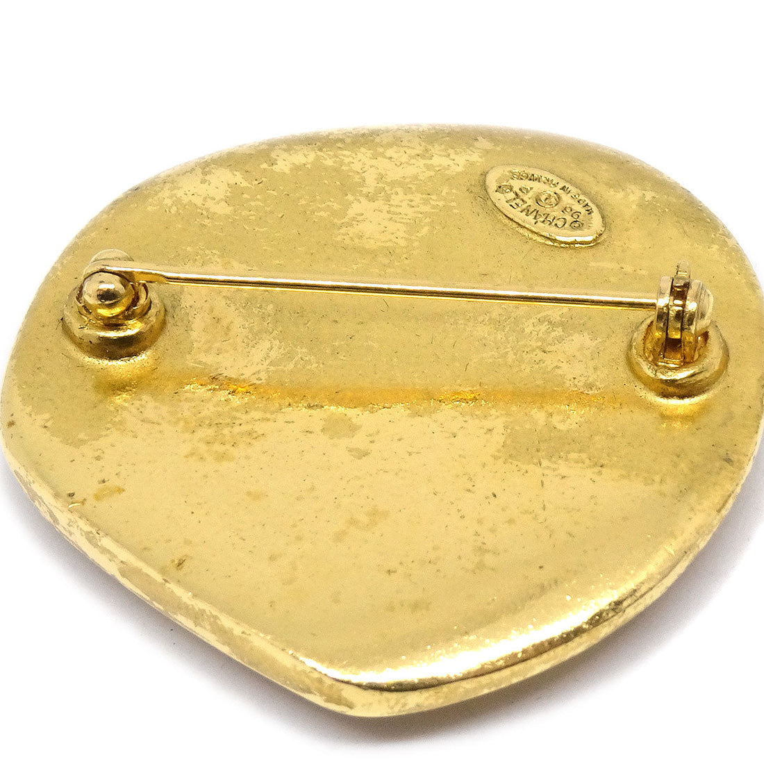 CHANEL 1996 CC Brooch Pin Gold 03522