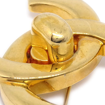 CHANEL Turnlock Brooch Pin Gold 96P 13250