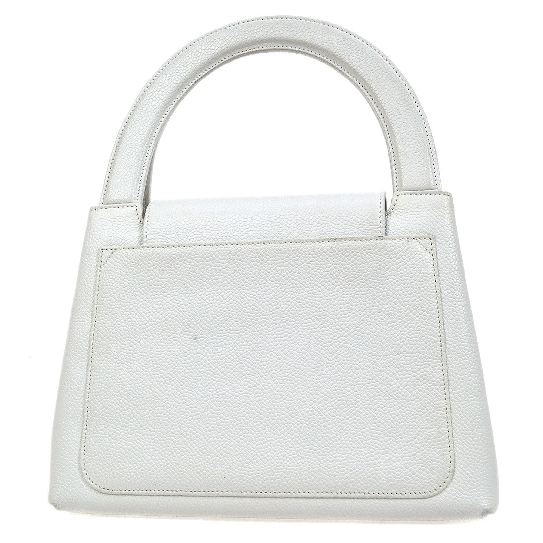 CHANEL 1997-1999 Handbag White Caviar 53112