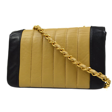 CHANEL? 1991-1994 Lambskin Vertical Border Flap Mini 44032