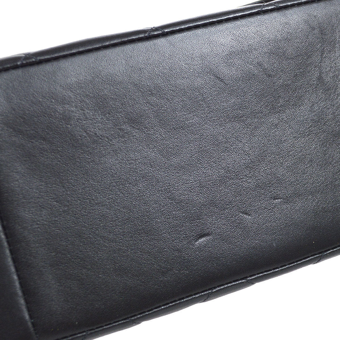 CHANEL 1991-1994 Chain Shoulder Bag Black Lambskin