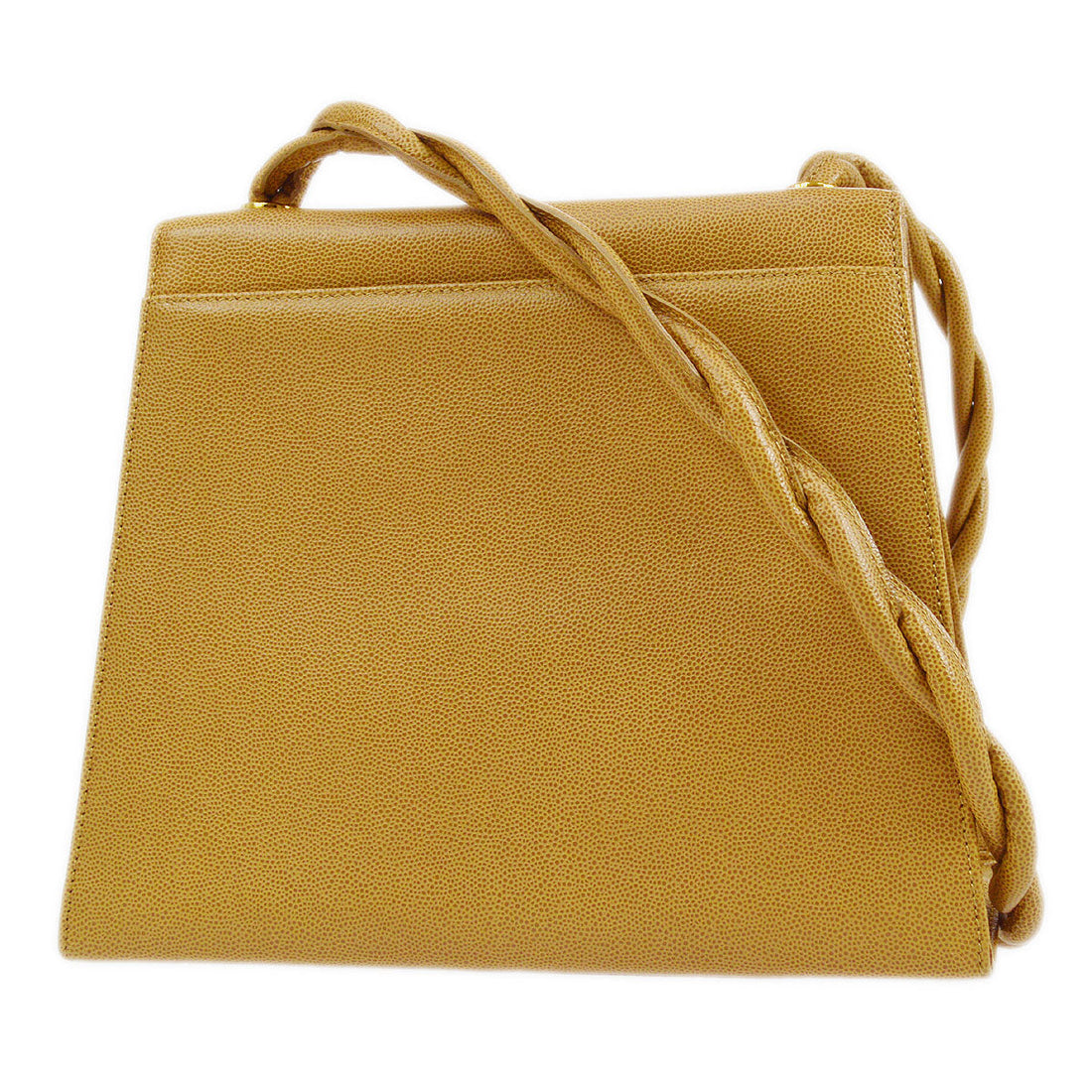 CHANEL 1999 Beige Caviar Trapezoid Shoulder Bag