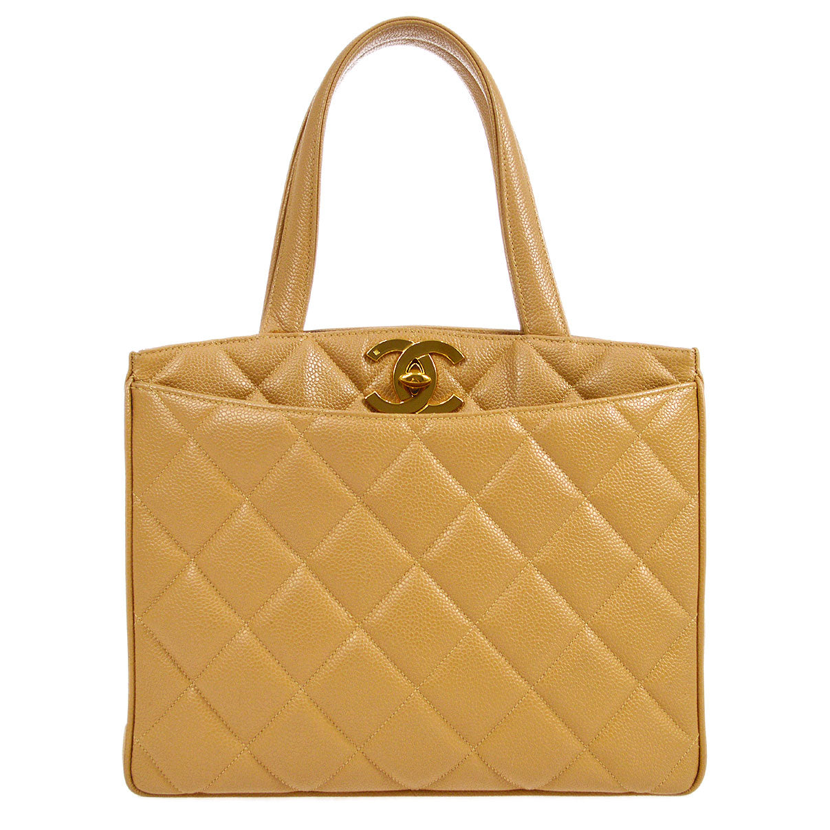 CHANEL 1994-1996 Beige Caviar Tote Bag 95198