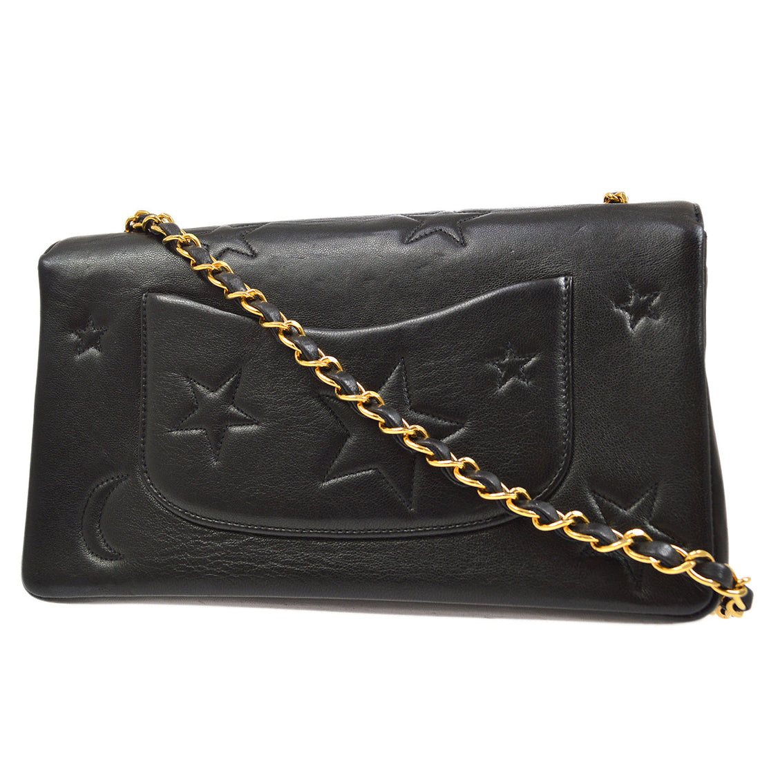 CHANEL * 1994-1996 Star Stitch Classic Single Flap Medium