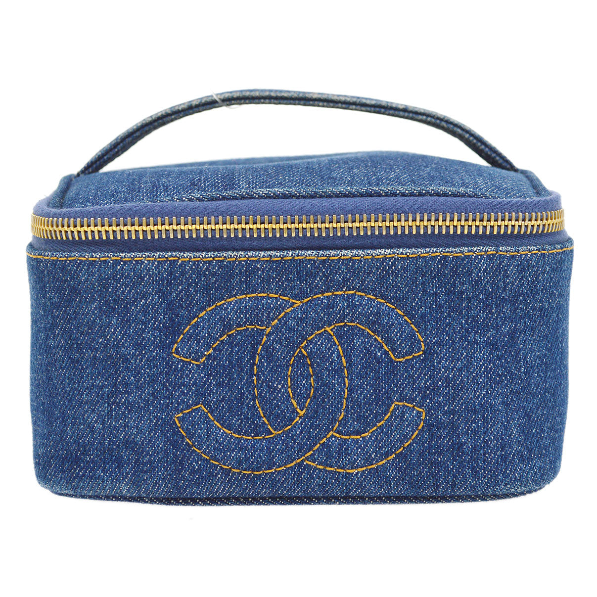 CHANEL 1997 timeless Vanity Handbag Denim 75985