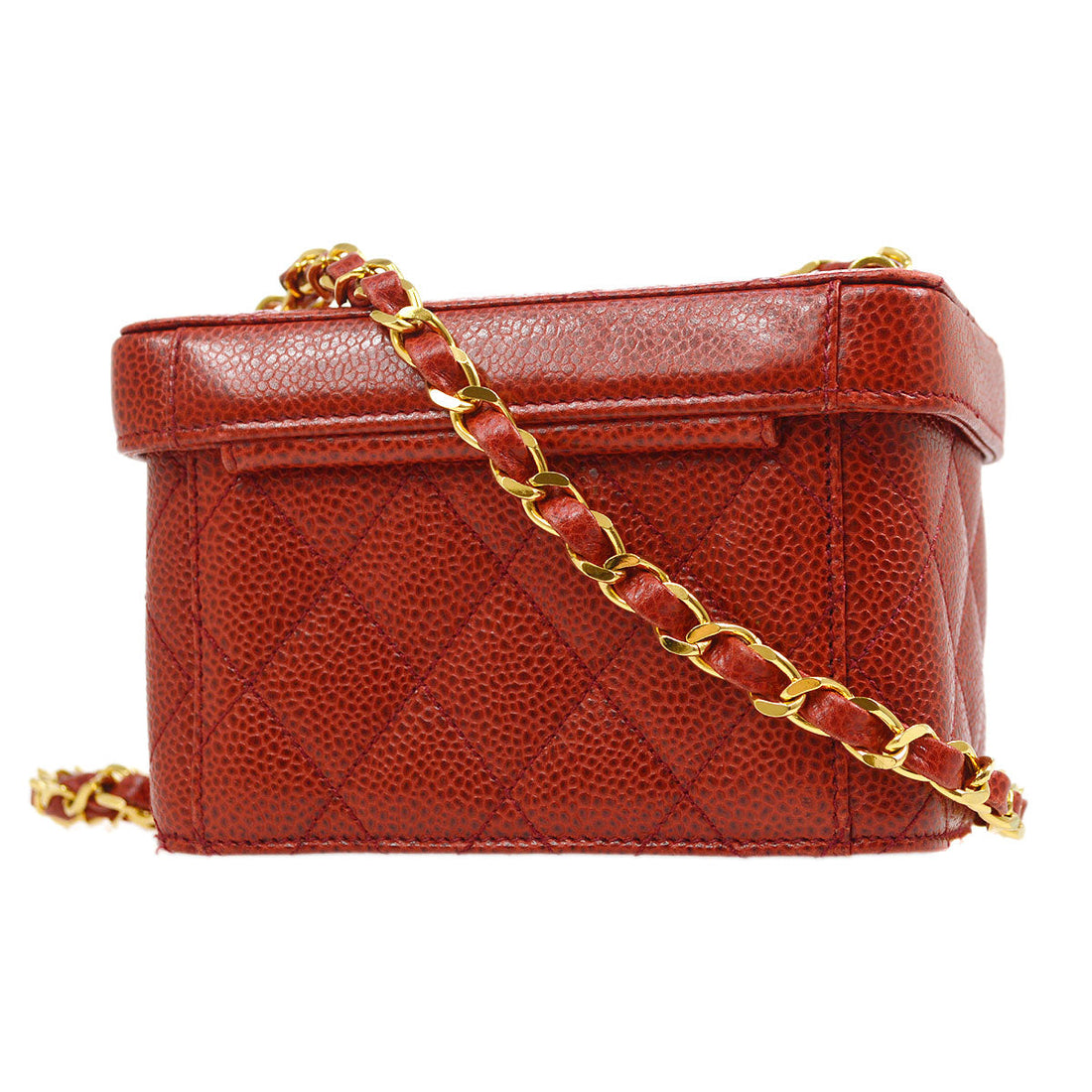 CHANEL * 1991-1994 Shoulder Bag Micro Red Caviar