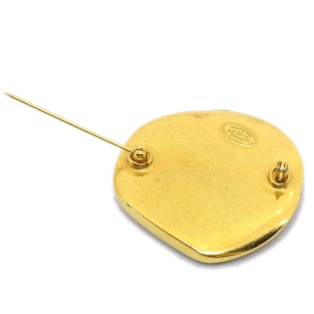 CHANEL 1996 Brooch Pin Gold 96P AK35588k