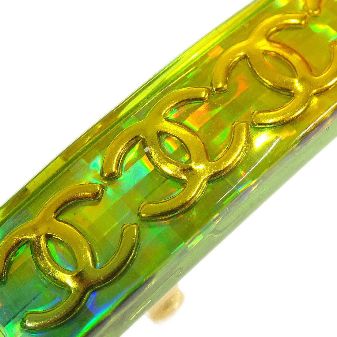 CHANEL 1997 Rainbow Lucite Hair Clip Barrette 46476