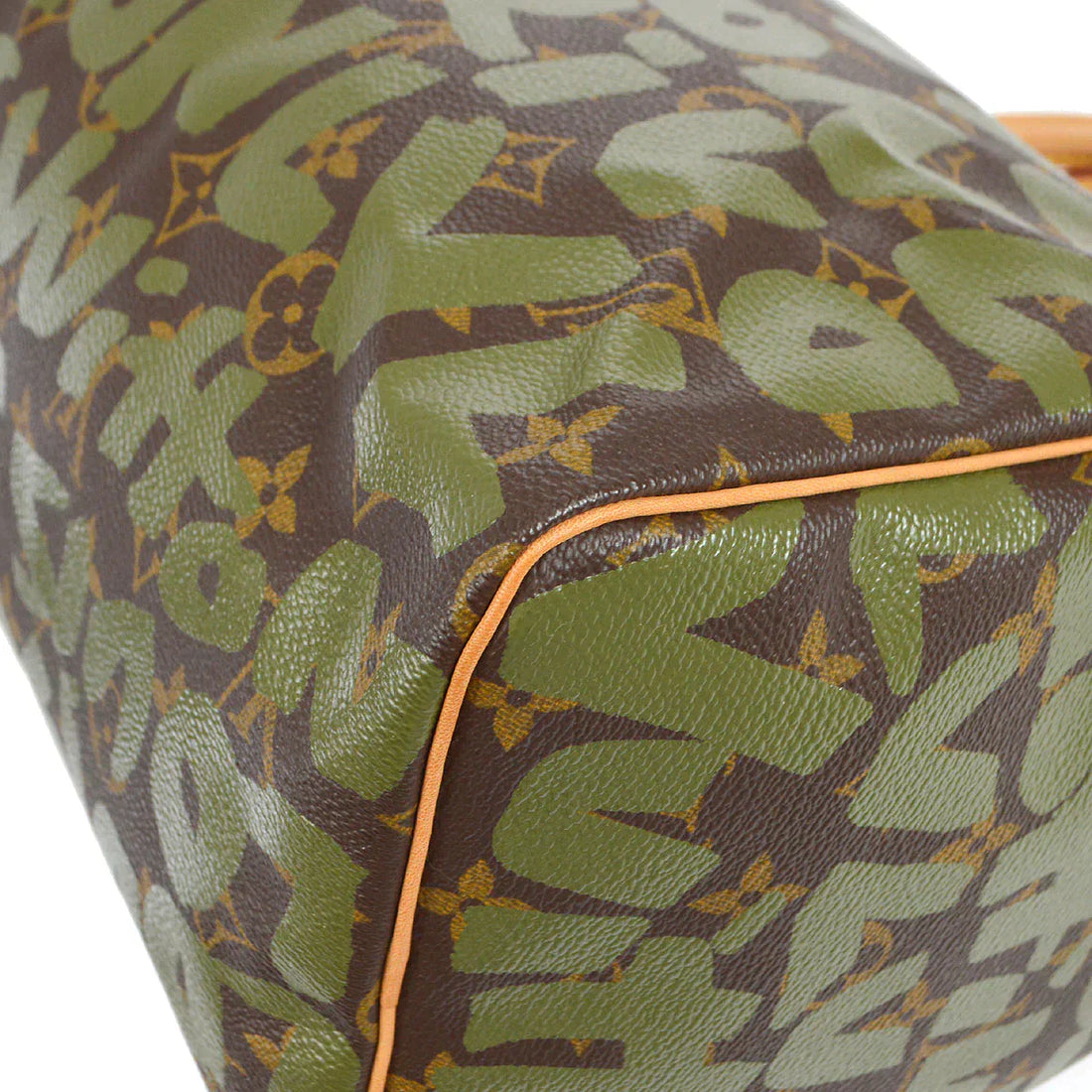 LOUIS VUITTON? SPEEDY 30 HANDBAG KHAKI MONOGRAM GRAFFITI M92194 16675