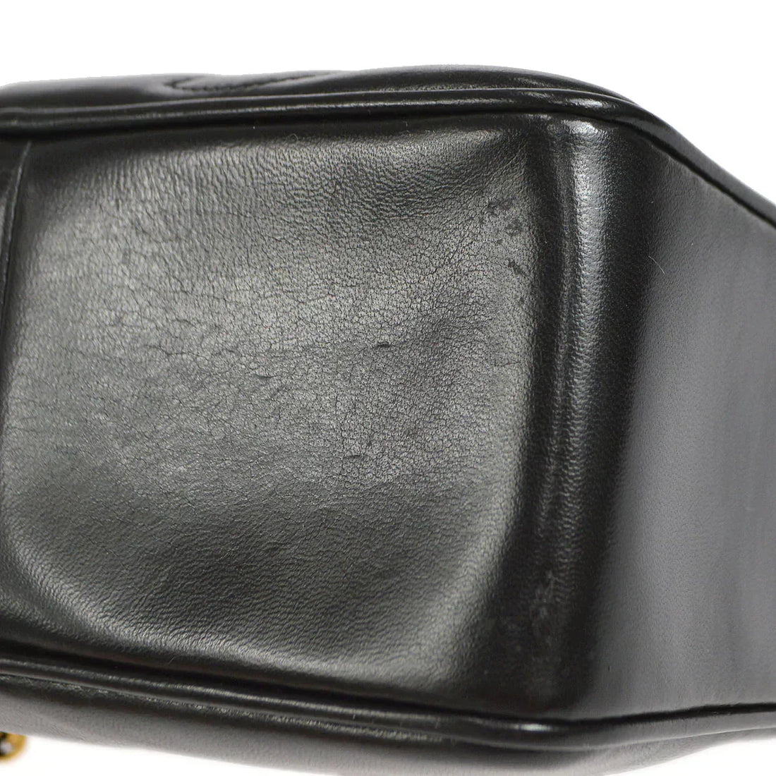 CHANEL 1994-1996 Triple CC Camera Bag Mini Black Lambskin 46417