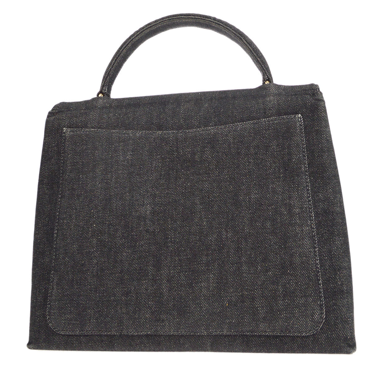 CHANEL 2000-2001 Kelly 30 Denim Black 26591