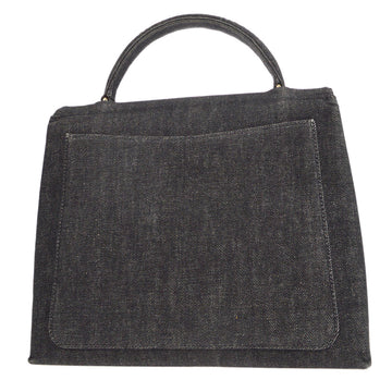 CHANEL 2000-2001 Kelly 30 Denim Black 26591