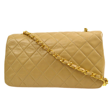 Chanel? 1989-1991 CC Turnlock Full Flap Small Beige Lambskin 17276