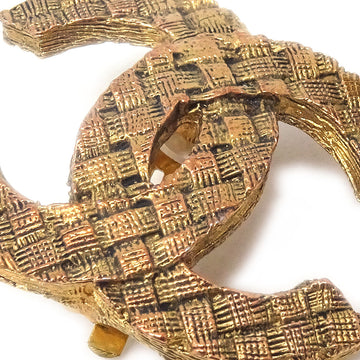 CHANEL Woven CC Earrings Clip-On Gold 2913 26228