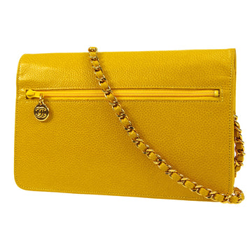 CHANEL 1997-1999 Timeless WOC Yellow Caviar 27238