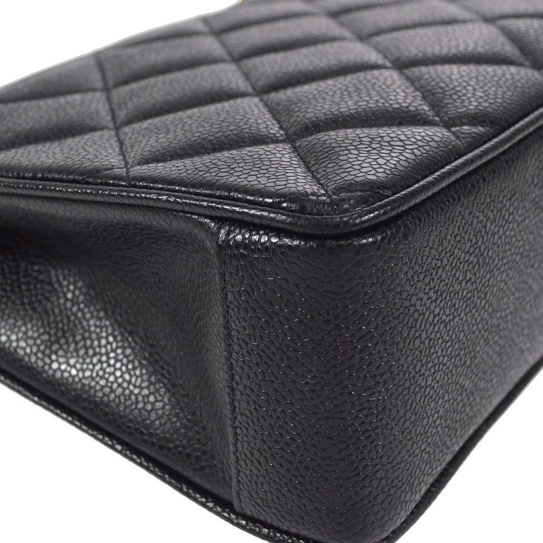 CHANEL 1994-1996 Pocket Tote Medium Black Caviar