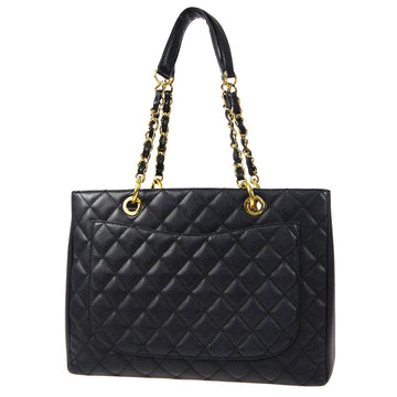 CHANEL 2009-2010 Grand Shopping Tote GST Black Caviar
