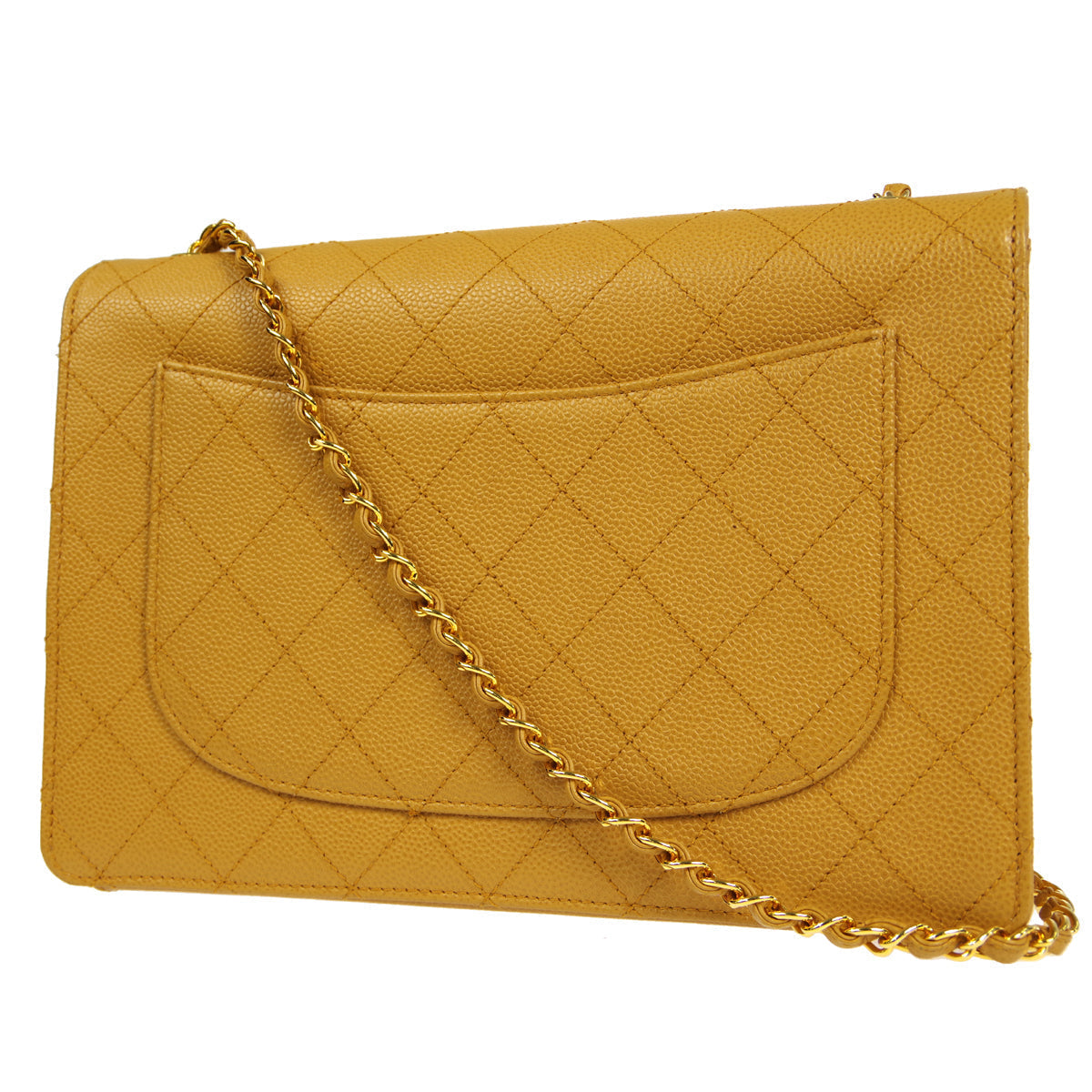 Chanel Classic Flap Jumbo Shoulder Bag Beige Caviar 48601