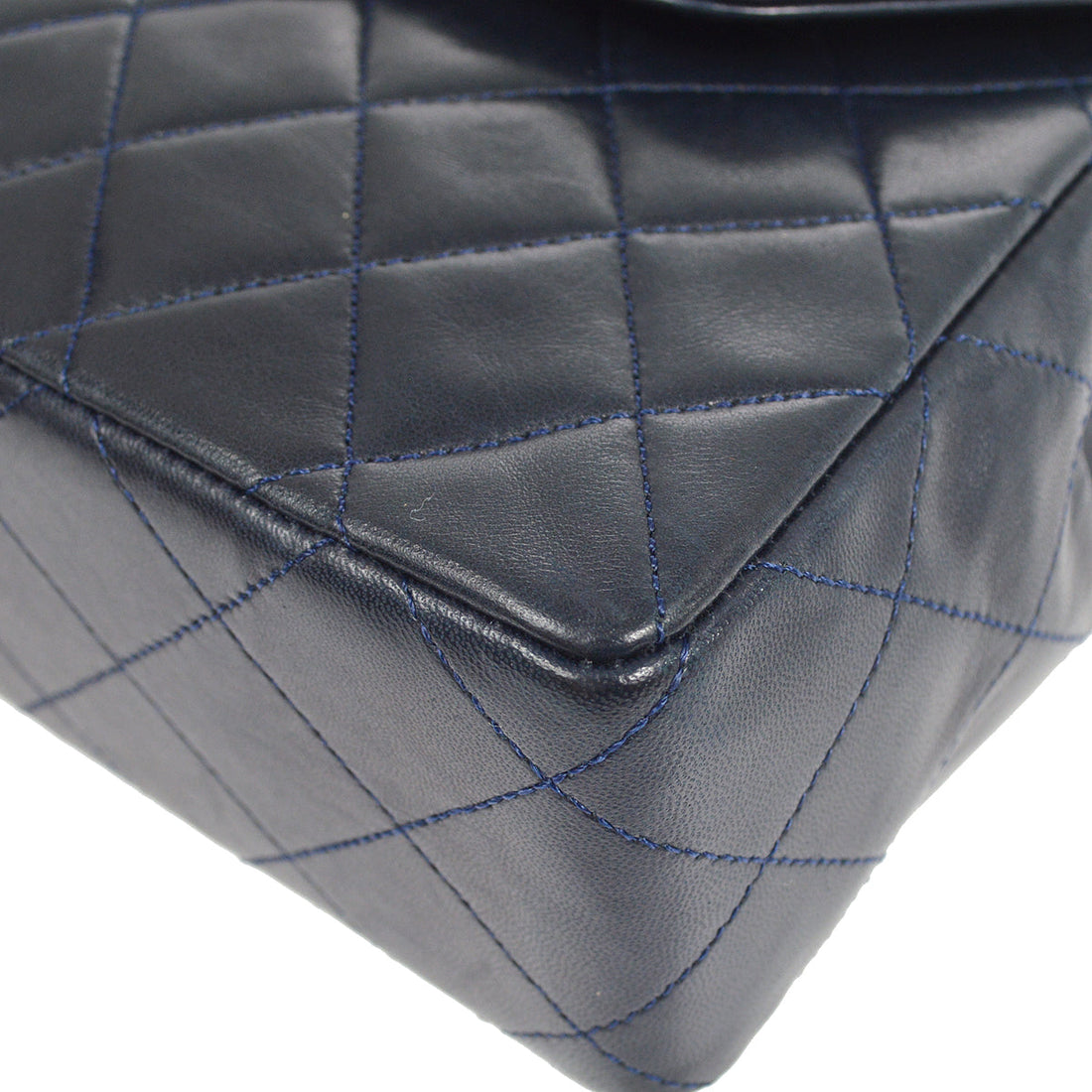 CHANEL Bijou Chain Shoulder Bag Navy Lambskin