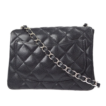 Chanel Classic Flap Mini Square Chain Shoulder Bag Black Caviar 58017
