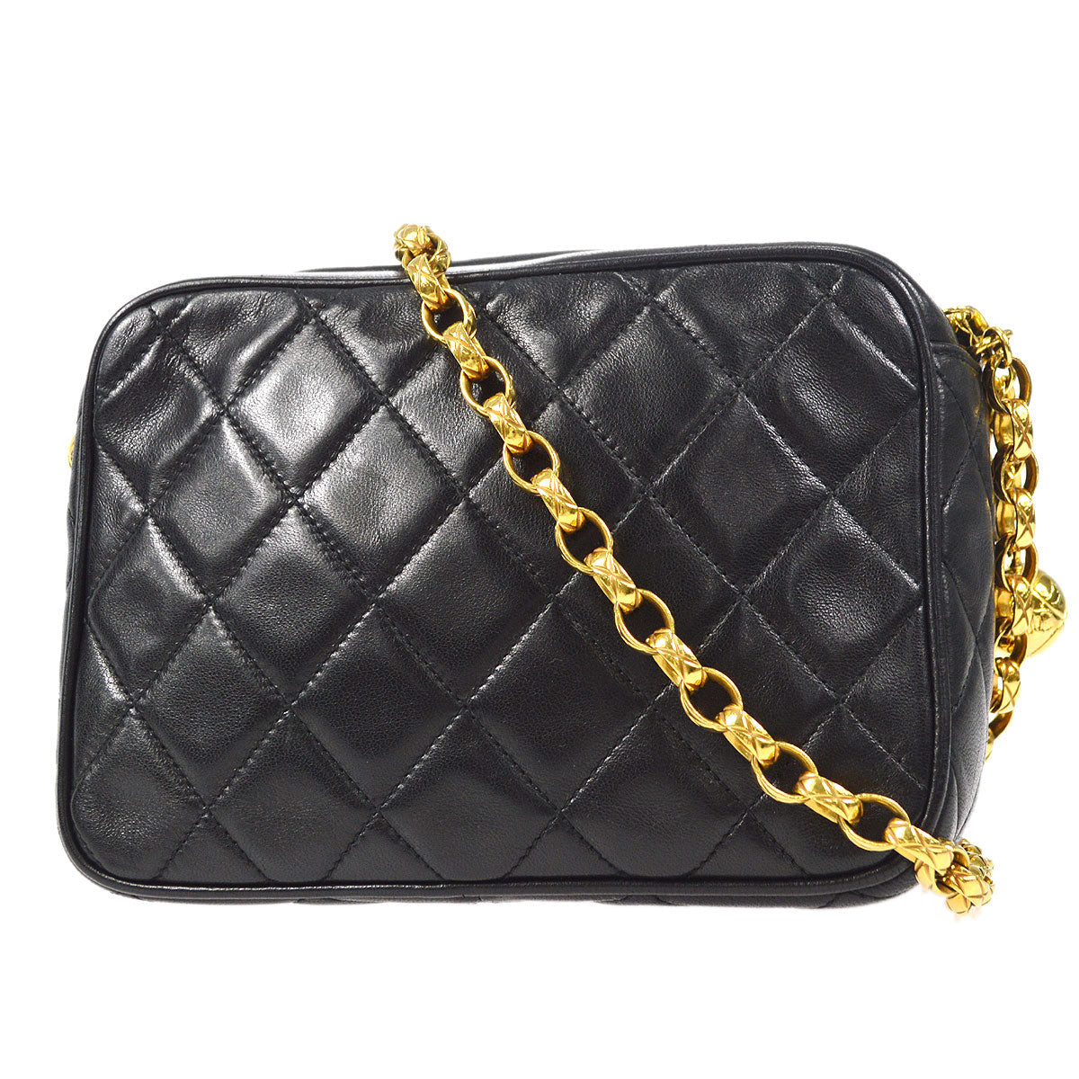 CHANEL Bijou Chain Shoulder Bag Black Lambskin