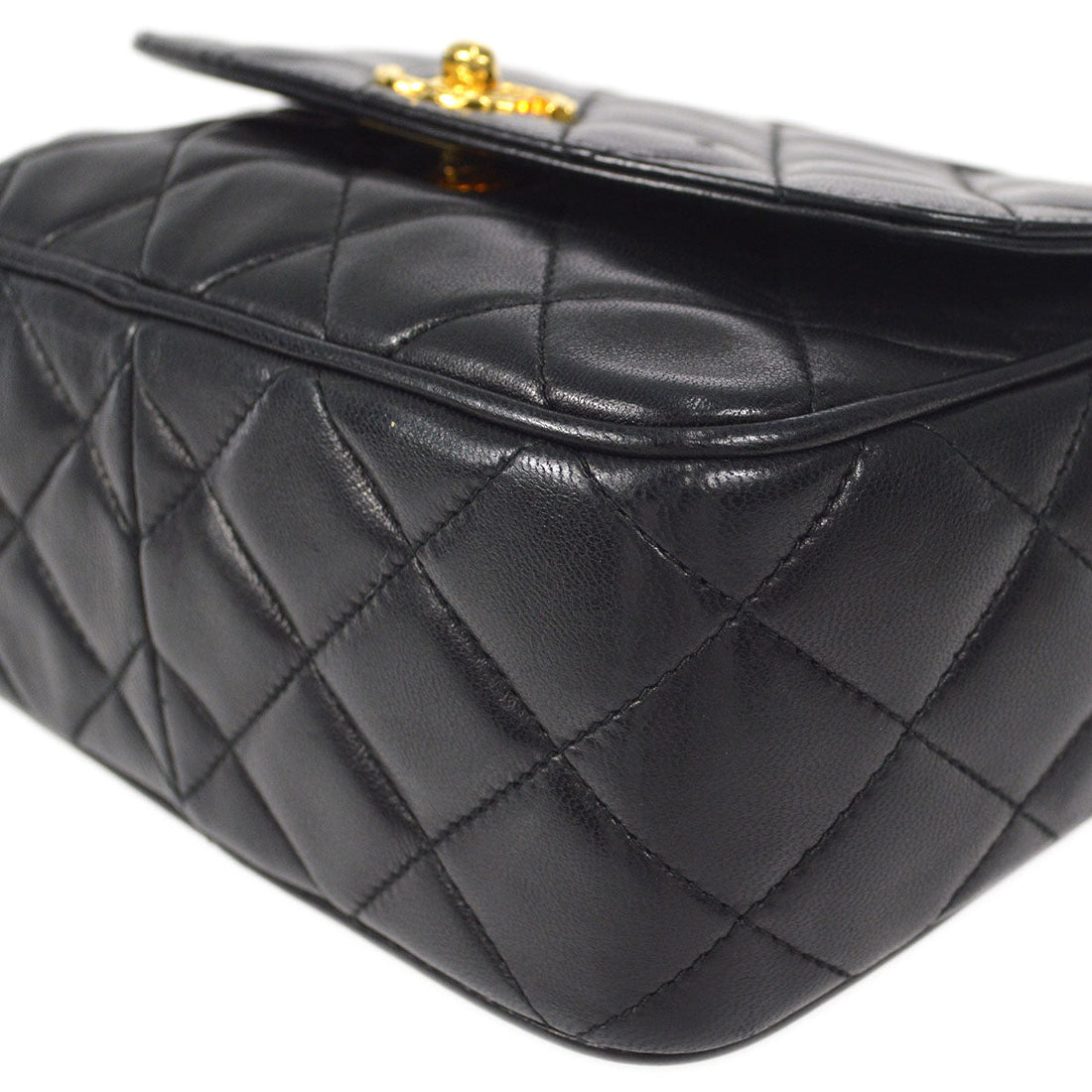 CHANEL Bijou Chain Shoulder Bag Black Lambskin