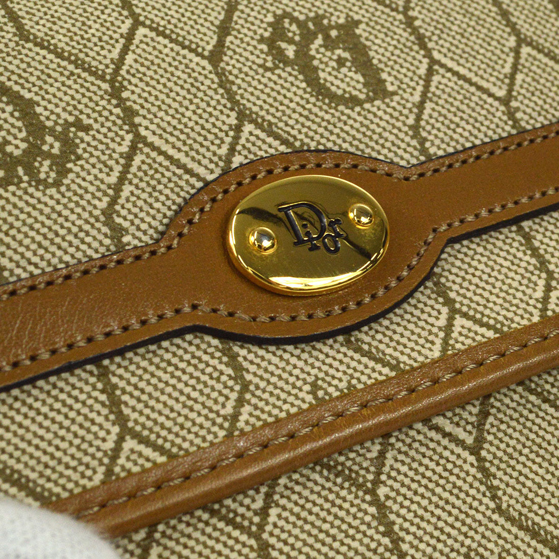 Christian Dior Honeycomb Clutch Bag Beige 76628