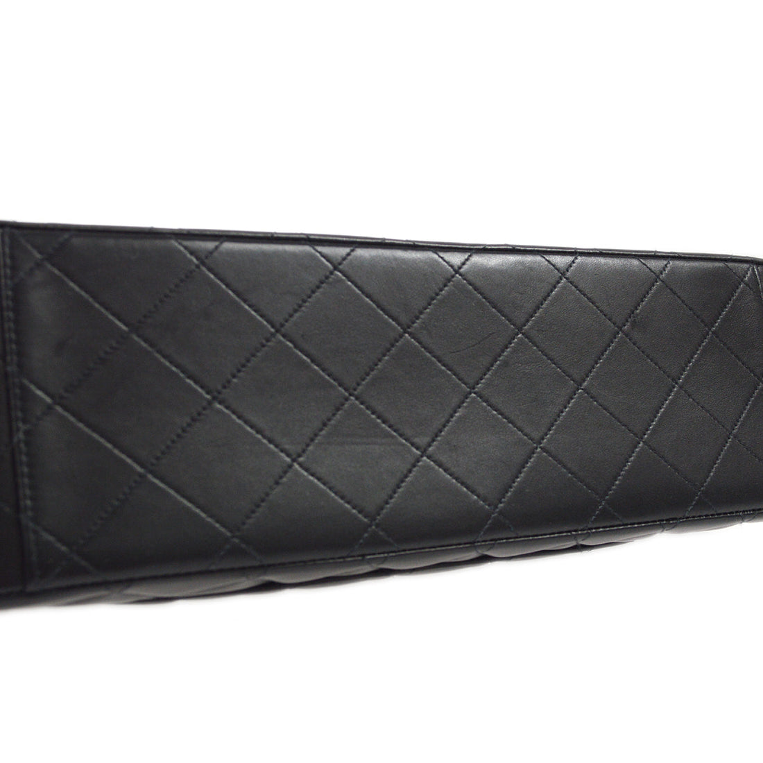 Chanel Classic Flap Maxi Chain Shoulder Bag Black Lambskin 87293