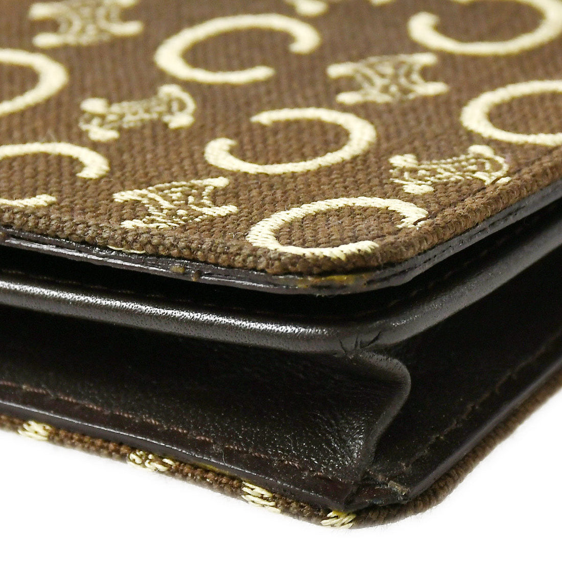 Celine C Macadam Card Holder Case Brown 76262