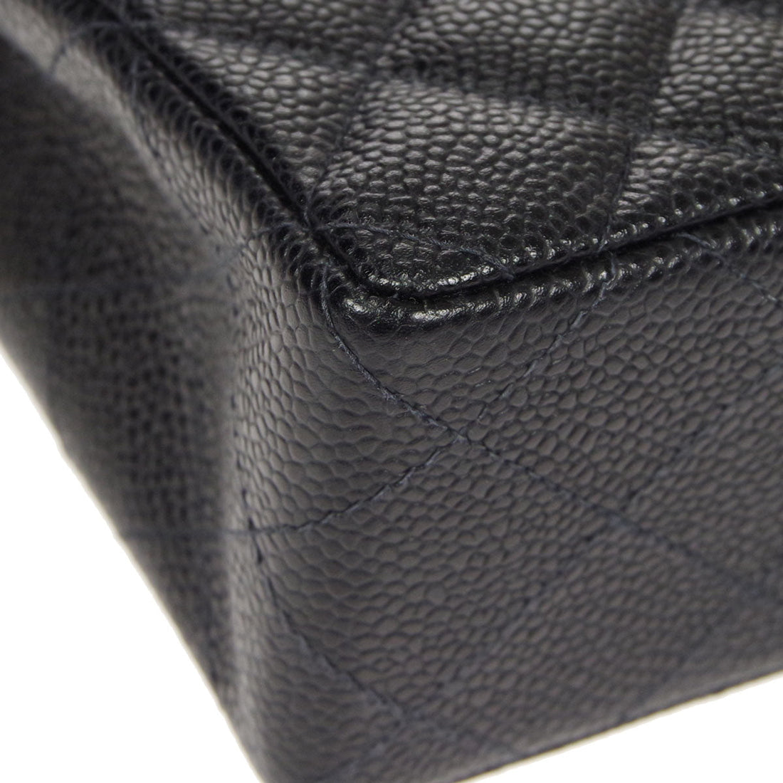 Chanel Classic Flap Mini Square Chain Shoulder Bag Black Caviar 88000