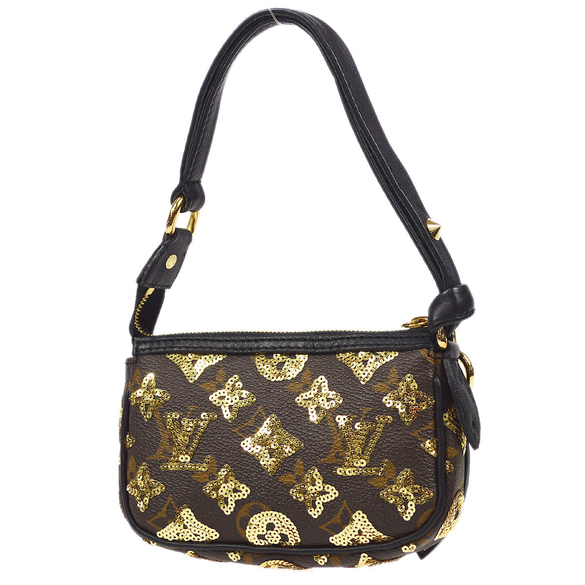 LOUIS VUITTON? 2009 MINI POCHETTE ACCESSOIRES MONOGRAM ECLIPSE M60125 48822