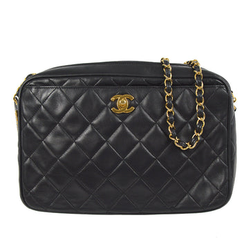 CHANEL Pocket Camera Bag Large Black Lambskin 87914