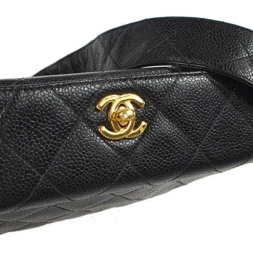 Chanel 1996-1997 Box Shoulder Bag Mini Black Caviar